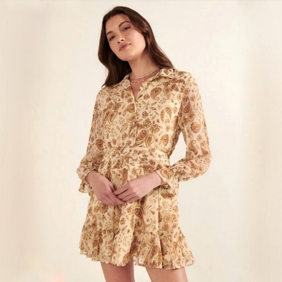 NWT Paisley 70's Dress - Picture 1 of 7